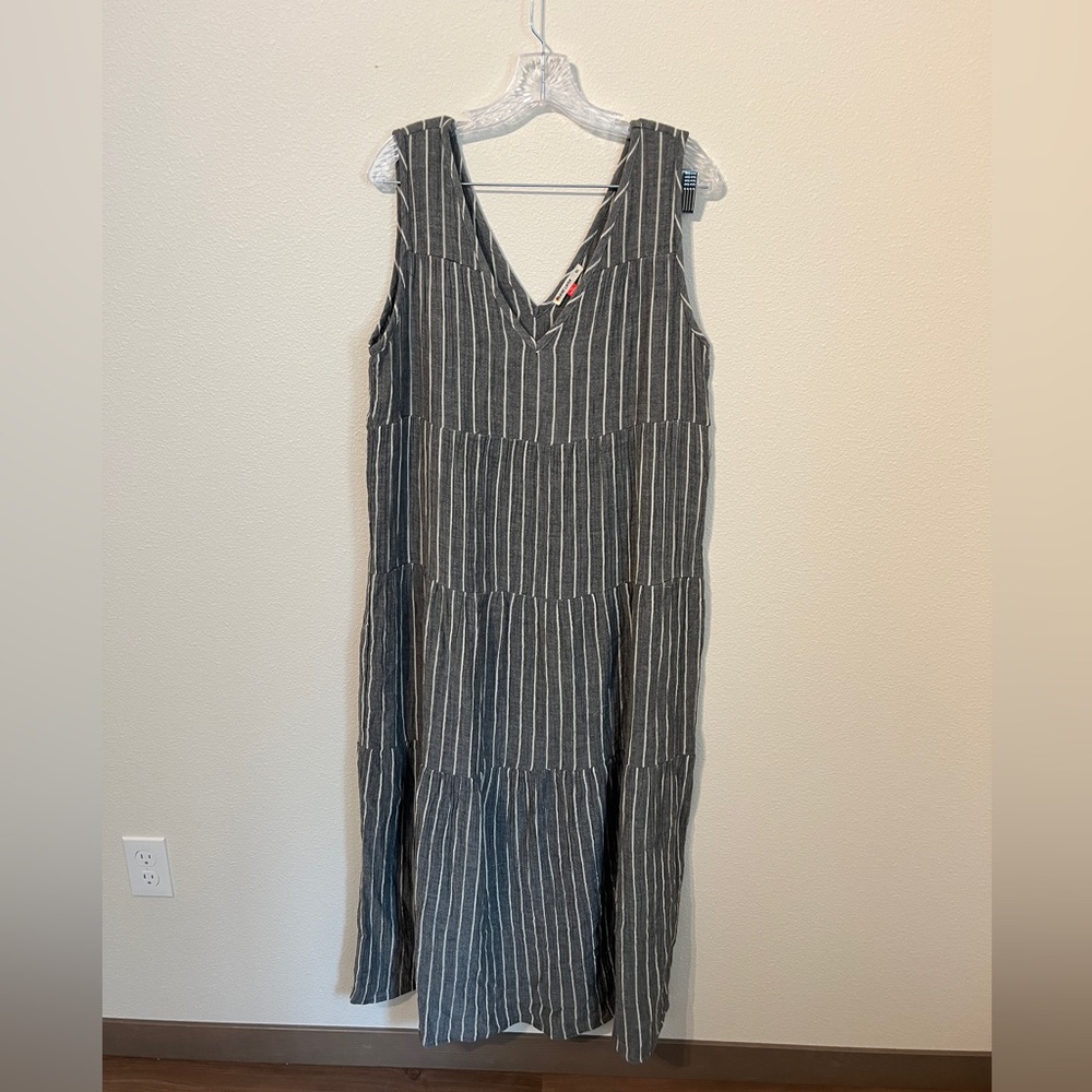 Marine Layer Gray Striped Dress